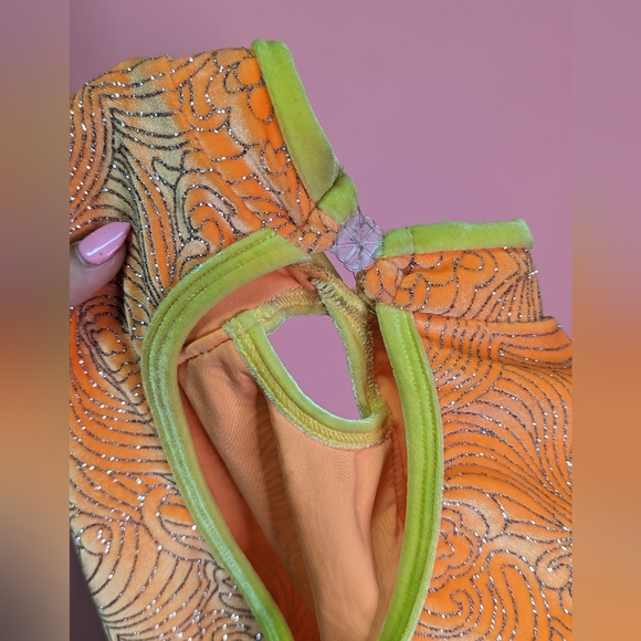 Beautiful Yellow/Orange Youth Skating Dress Size 12/14 Youth Jerry's Skating Wo - Picture 6 of 14